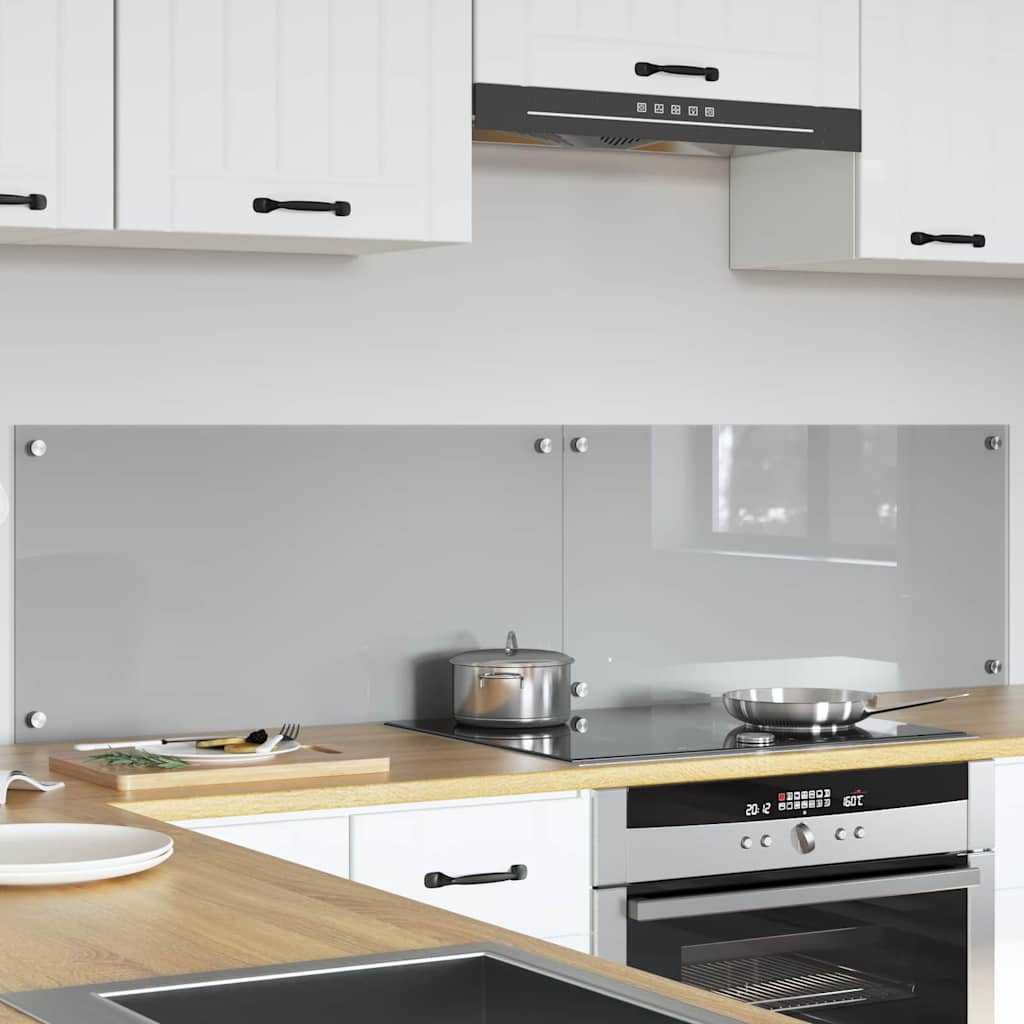 Schienale da cucina 2 pz Grigio chiaro 80 x 40 cm