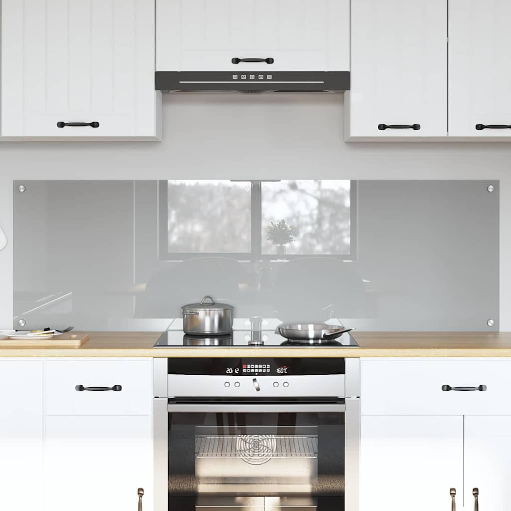 Schienale da cucina 2 pz Grigio chiaro 80 x 50 cm