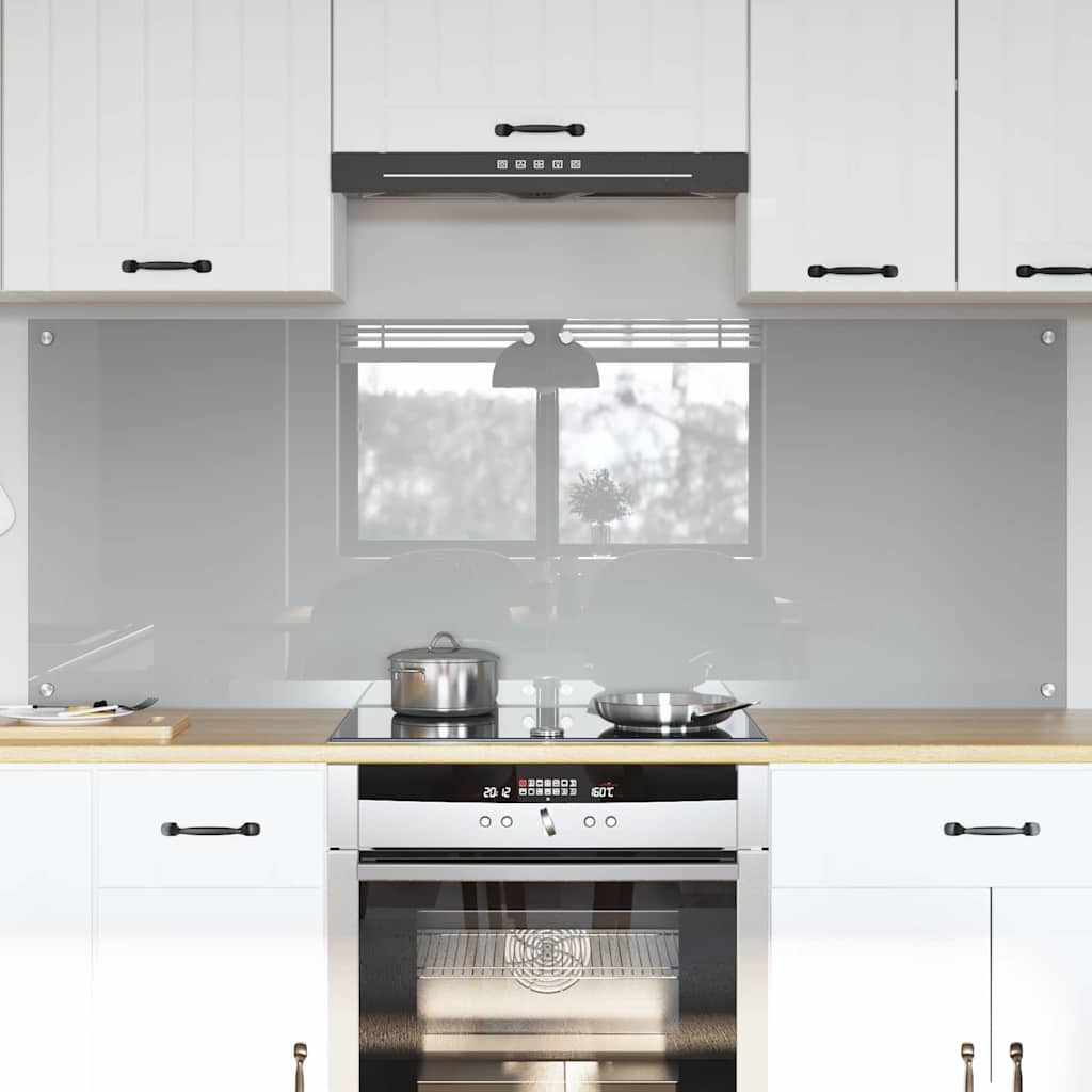 Schienale da cucina 2 pz Grigio chiaro 80 x 60 cm