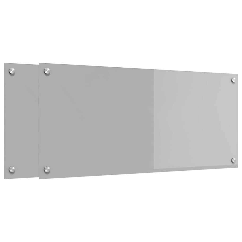 Schienale da cucina 2 pz Grigio chiaro 90 x 40 cm