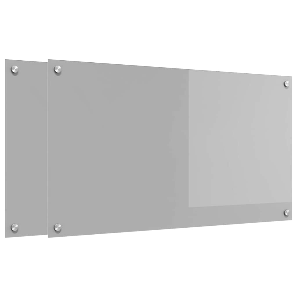 Schienale da cucina 2 pz Grigio chiaro 90 x 50 cm