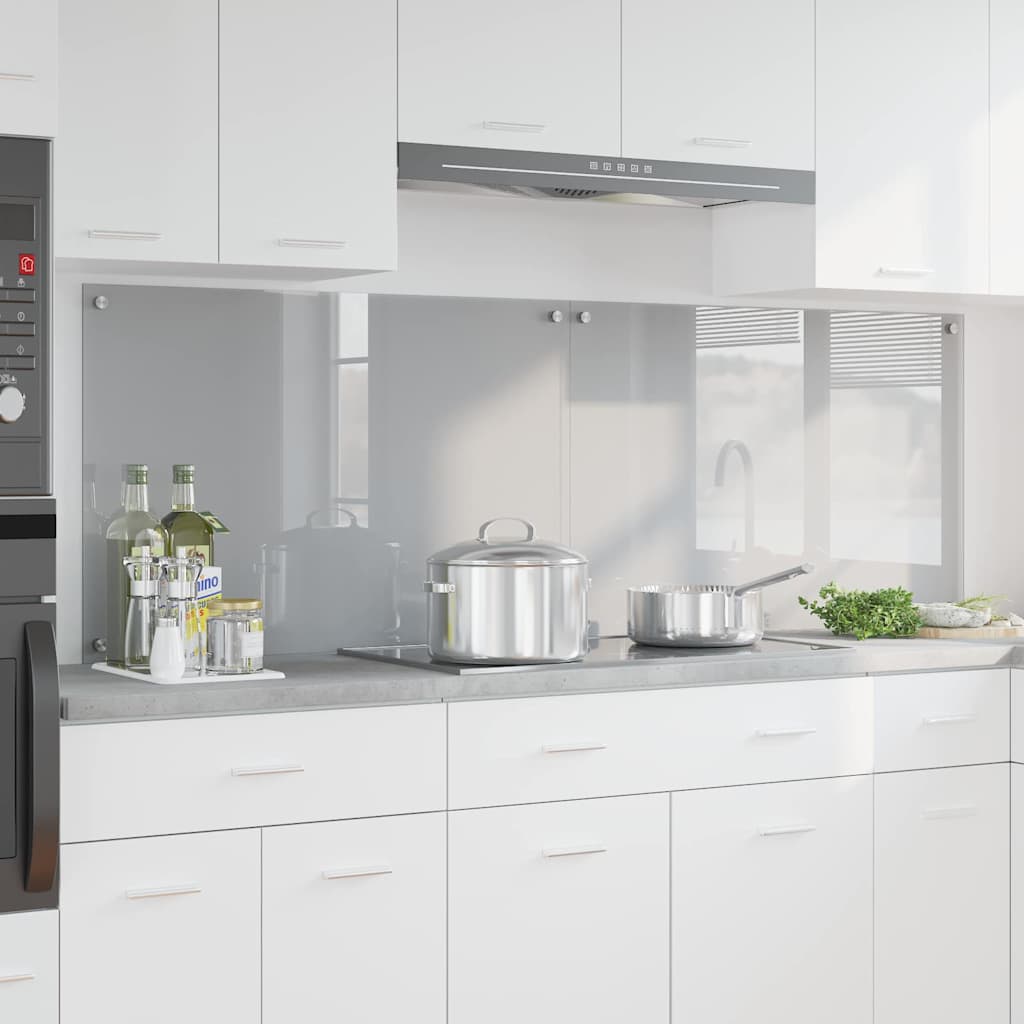 Schienale da cucina 2 pz Grigio chiaro 90 x 60 cm