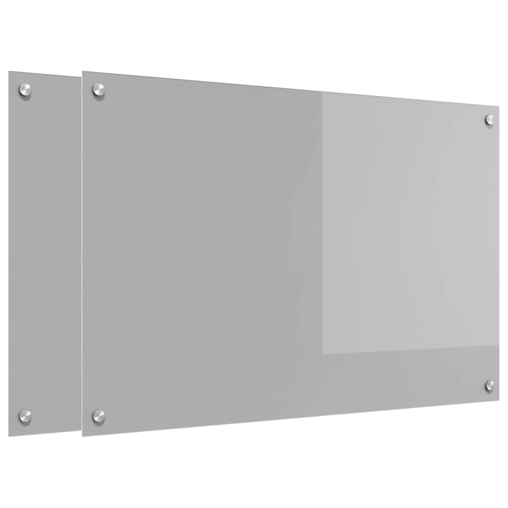 Schienale da cucina 2 pz Grigio chiaro 90 x 60 cm