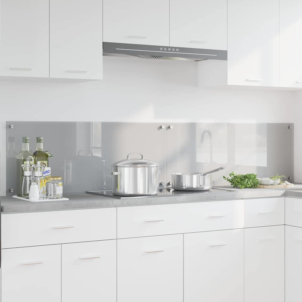 Schienale da cucina 2 pz Grigio chiaro 100 x 40 cm