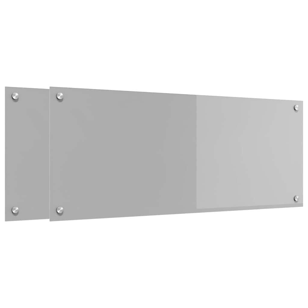 Schienale da cucina 2 pz Grigio chiaro 100 x 40 cm