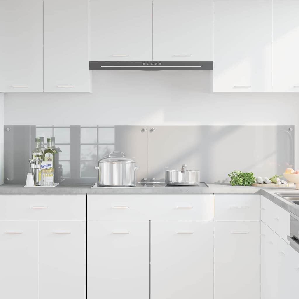 Schienale da cucina 2 pz Grigio chiaro 100 x 40 cm