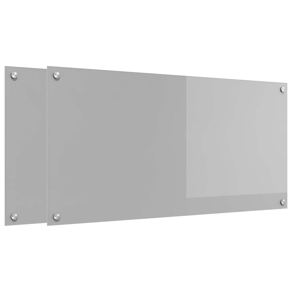Schienale da cucina 2 pz Grigio chiaro 100 x 50 cm
