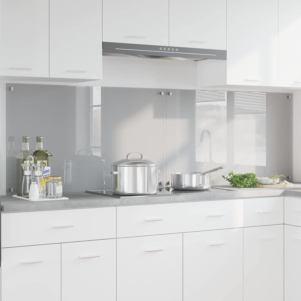 Schienale da cucina 2 pz Grigio chiaro 100 x 60 cm