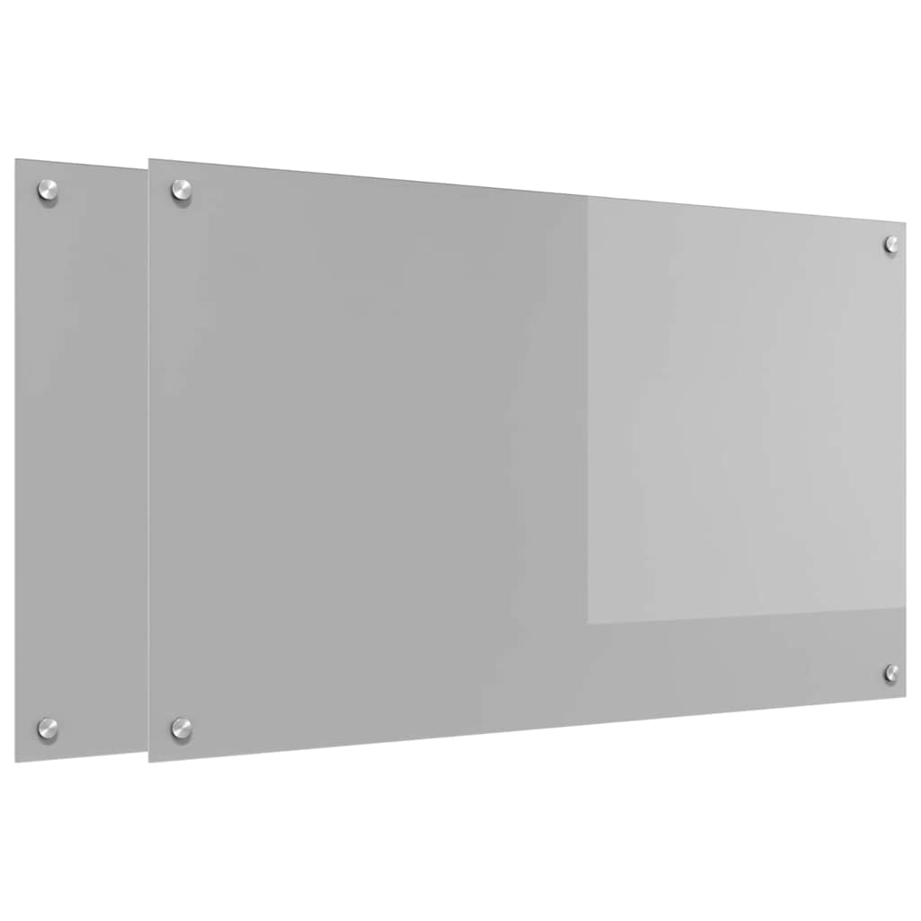 Schienale da cucina 2 pz Grigio chiaro 100 x 60 cm