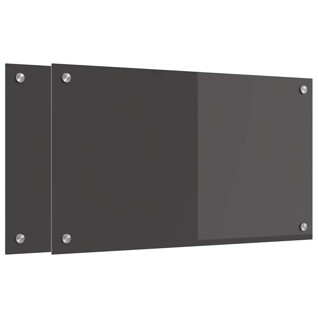 Schienale da cucina 2 pz Grigio scuro 70 x 40 cm