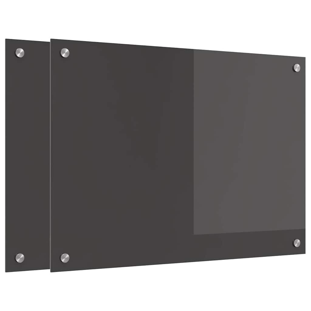 Schienale da cucina 2 pz Grigio scuro 70 x 50 cm