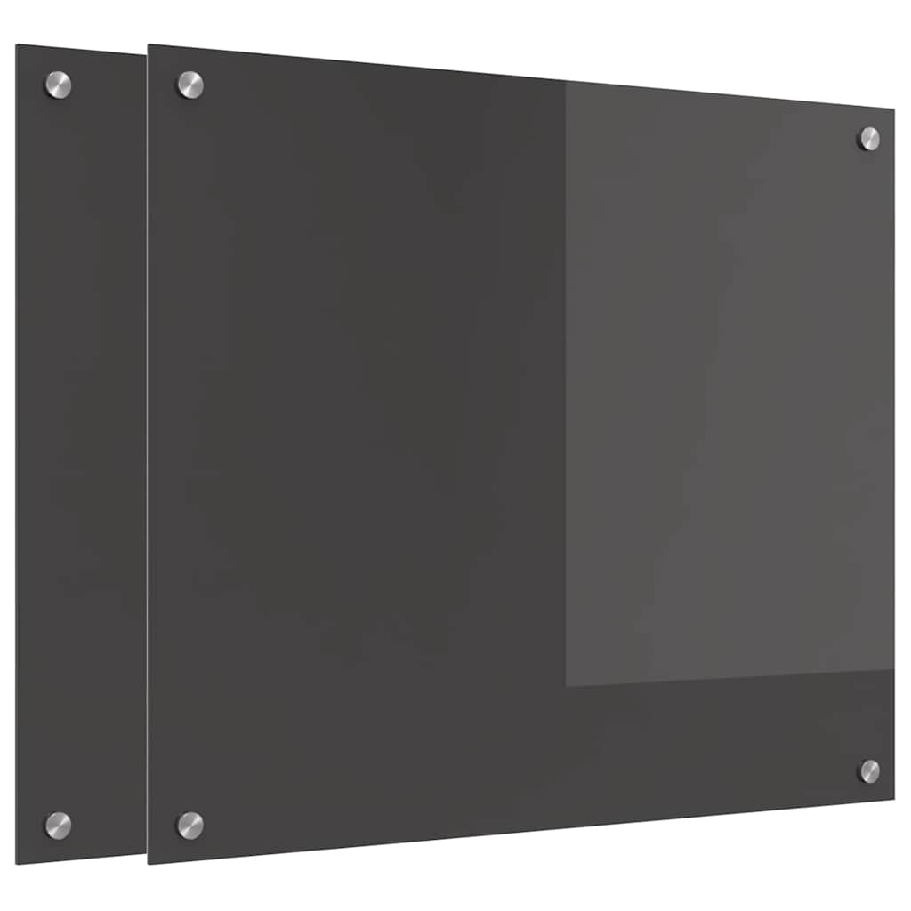 Schienale da cucina 2 pz Grigio scuro 70 x 60 cm