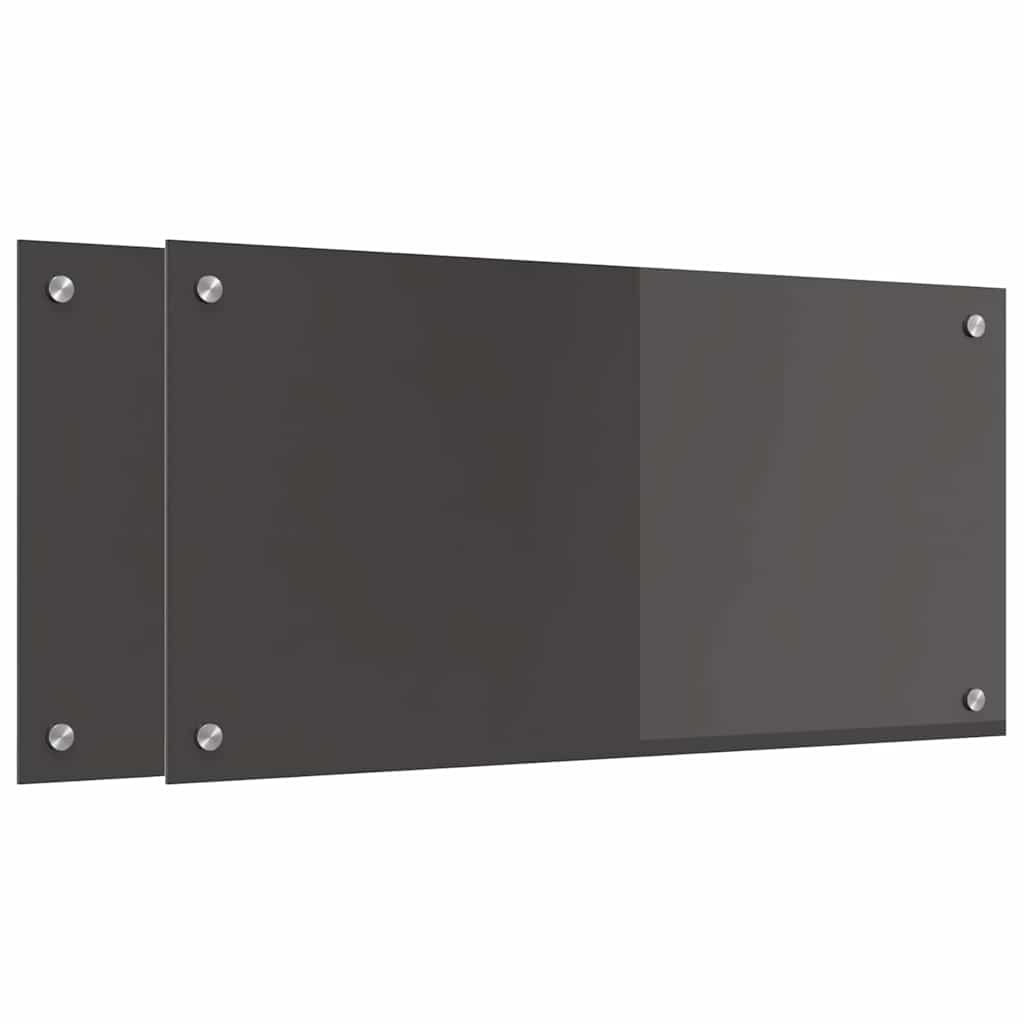 Schienale da cucina 2 pz Grigio scuro 80 x 40 cm