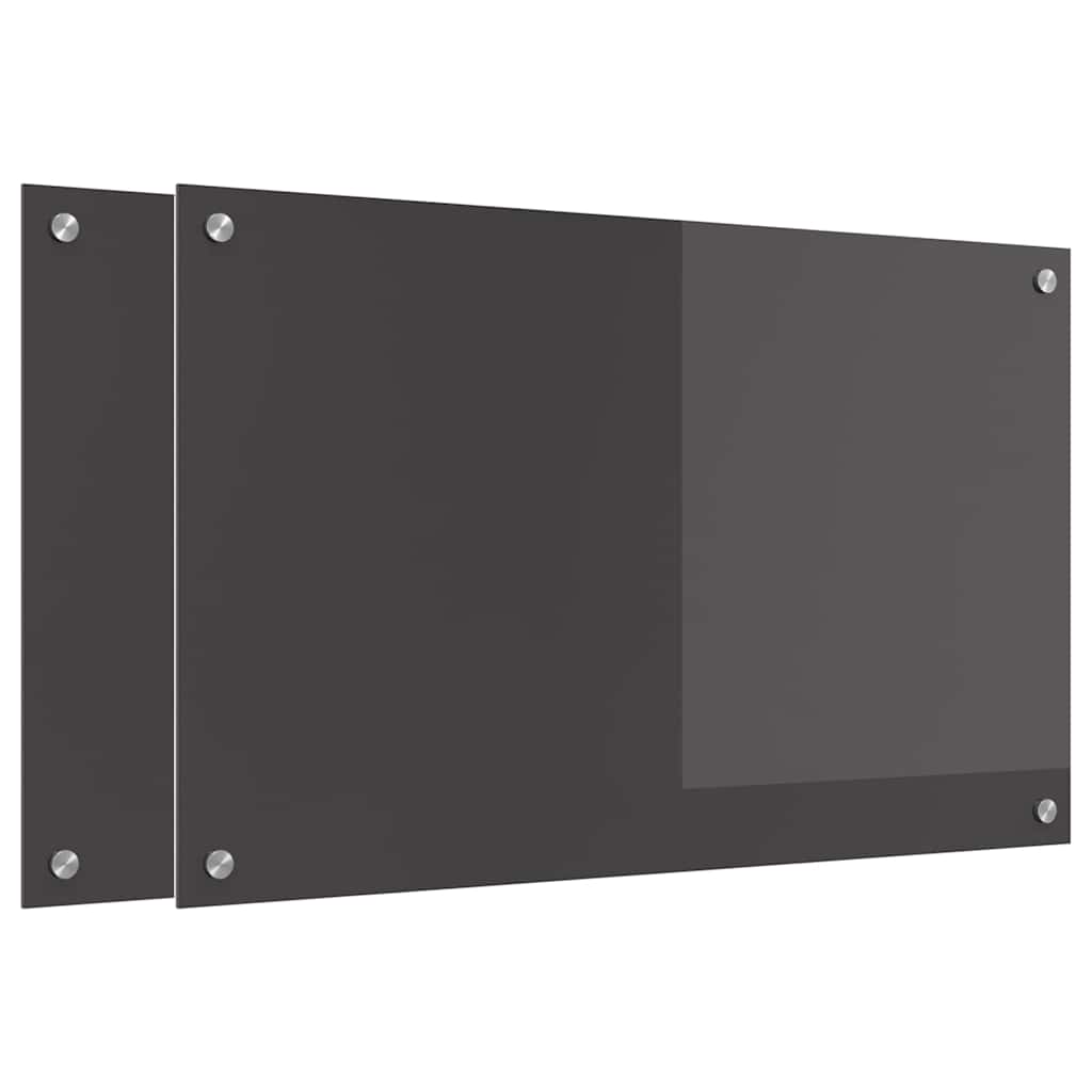 Schienale da cucina 2 pz Grigio scuro 80 x 50 cm