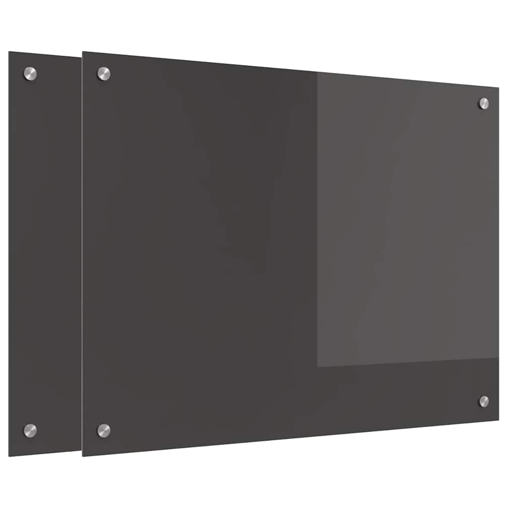 Schienale da cucina 2 pz Grigio scuro 80 x 60 cm