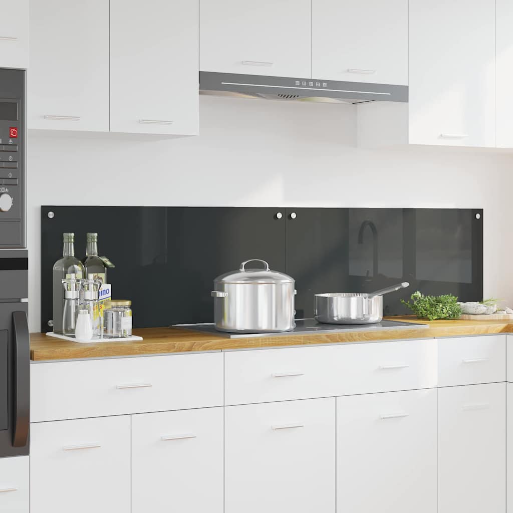 Schienale da cucina 2 pz Grigio scuro 90 x 40 cm