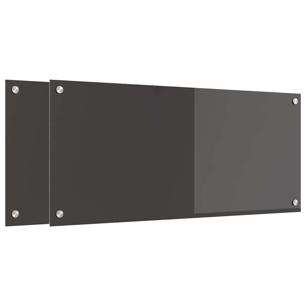 Schienale da cucina 2 pz Grigio scuro 90 x 40 cm