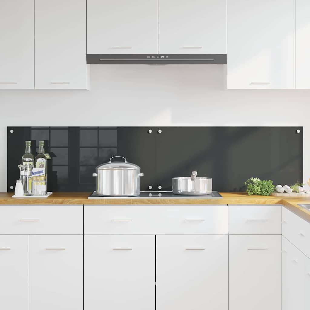 Schienale da cucina 2 pz Grigio scuro 90 x 40 cm