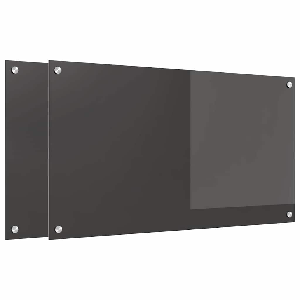 Schienale da cucina 2 pz Grigio scuro 90 x 50 cm