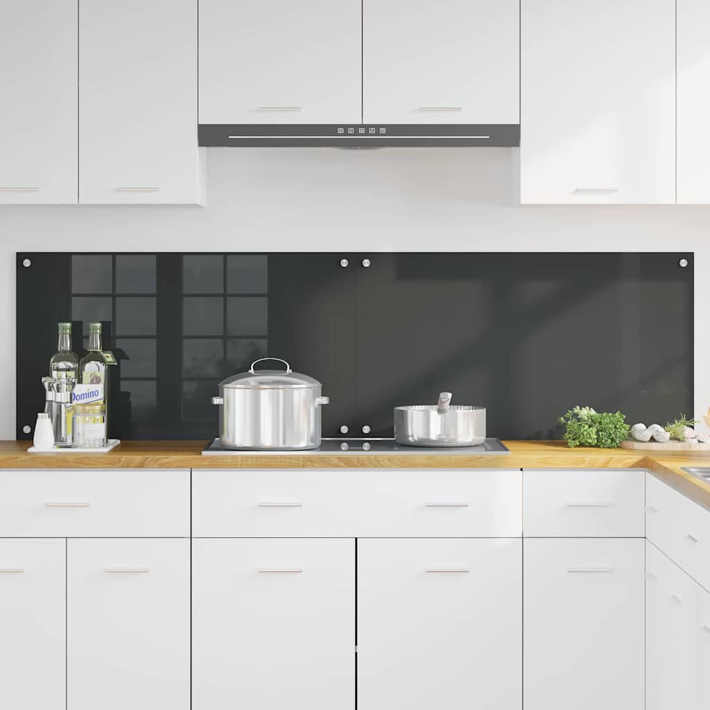 Schienale da cucina 2 pz Grigio scuro 90 x 50 cm