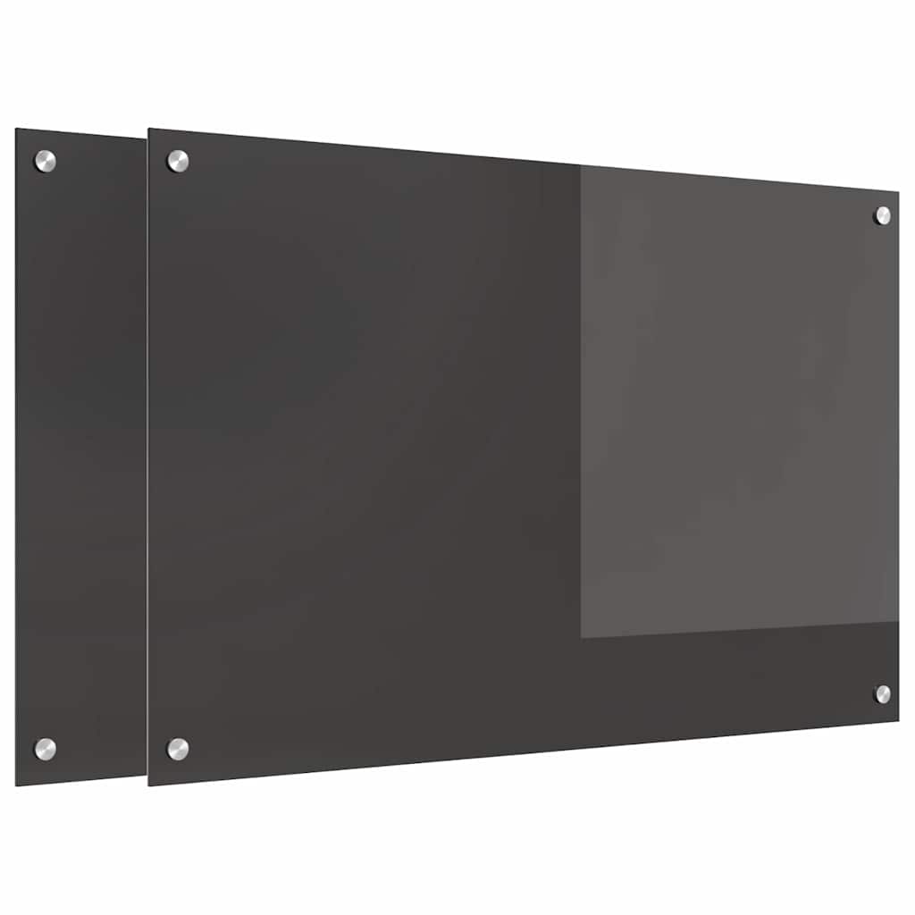 Schienale da cucina 2 pz Grigio scuro 90 x 60 cm