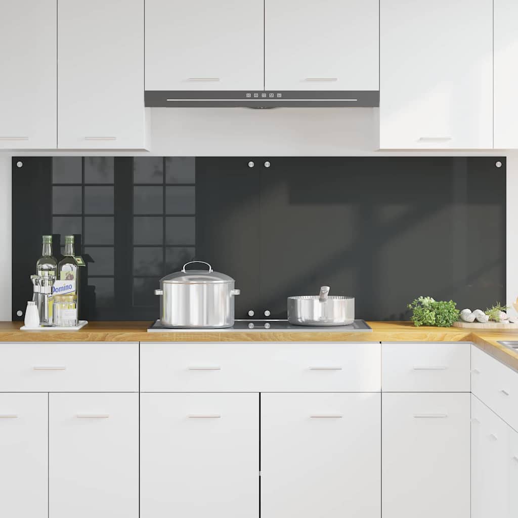 Schienale da cucina 2 pz Grigio scuro 90 x 60 cm