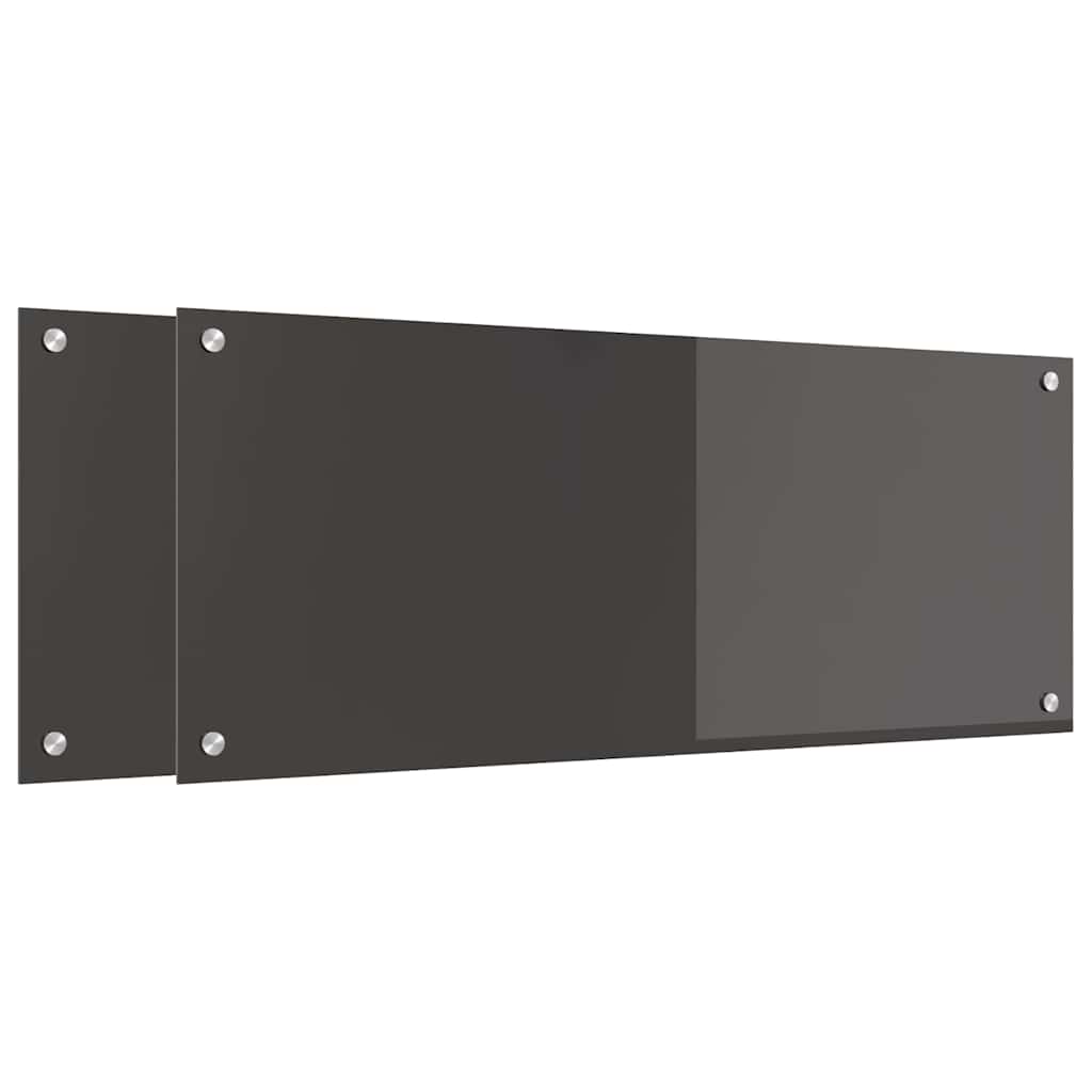 Schienale da cucina 2 pz Grigio scuro 100 x 40 cm