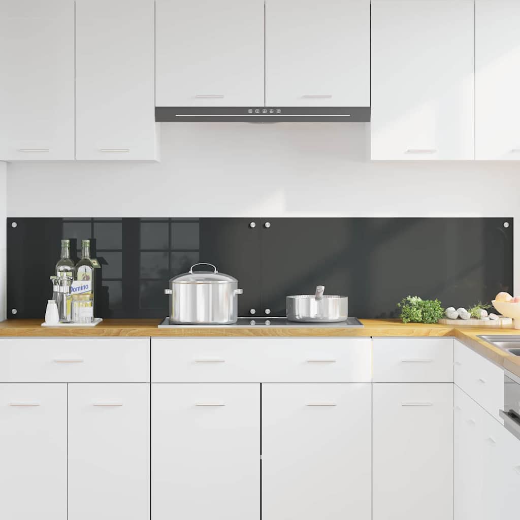 Schienale da cucina 2 pz Grigio scuro 100 x 40 cm