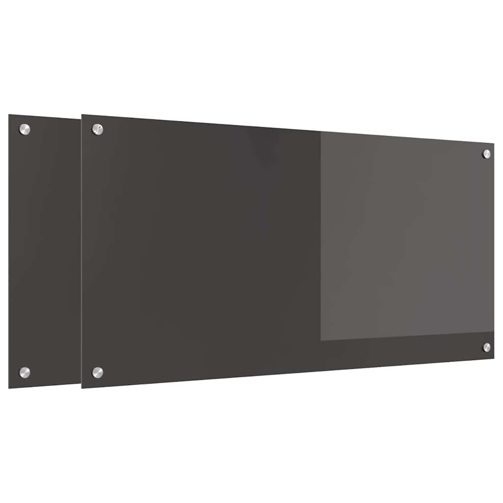 Schienale da cucina 2 pz Grigio scuro 100 x 50 cm