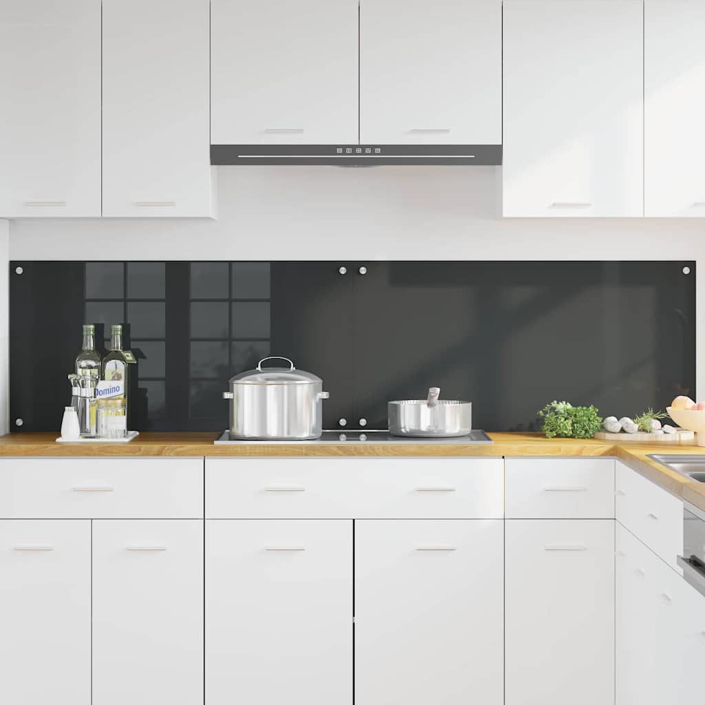 Schienale da cucina 2 pz Grigio scuro 100 x 50 cm