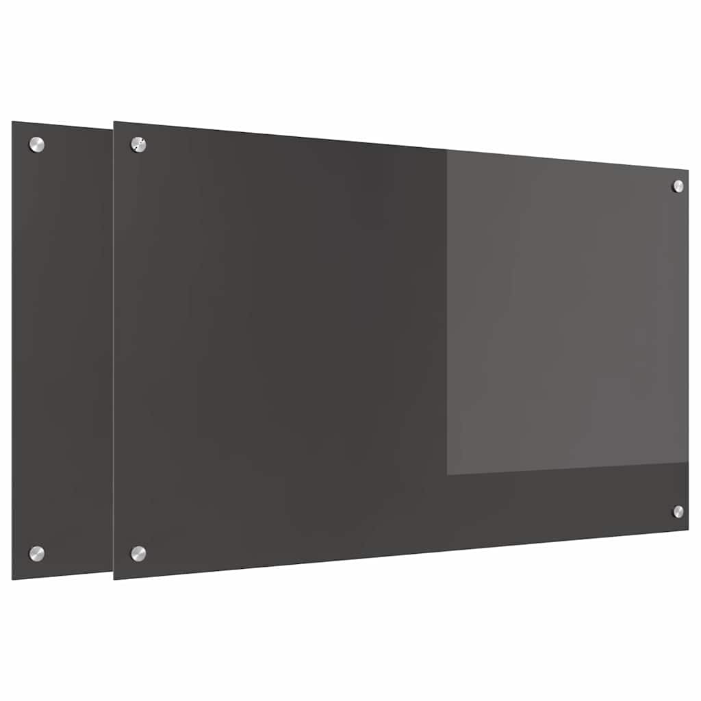 Schienale da cucina 2 pz Grigio scuro 100 x 60 cm