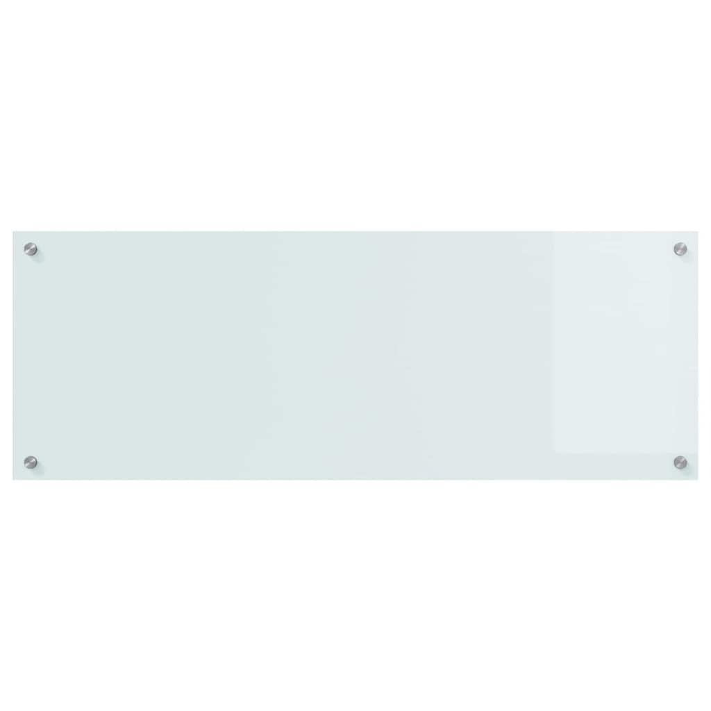 Schienale da cucina 2 pz Bianco 110 x 40 cm vetro temperato