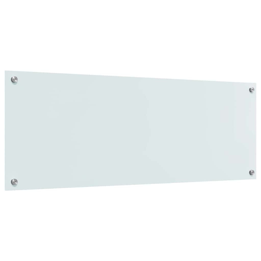Schienale da cucina 2 pz Bianco 110 x 40 cm vetro temperato