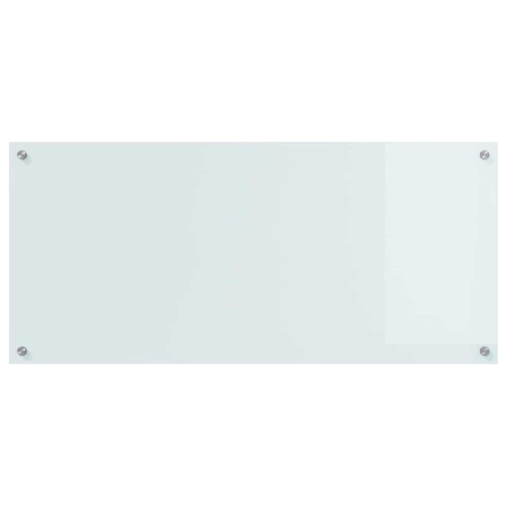 Schienale da cucina 2 pz Bianco 110 x 50 cm vetro temperato