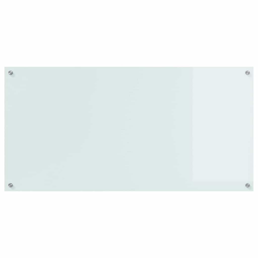 Schienale da cucina 2 pz Bianco 120 x 60 cm vetro temperato