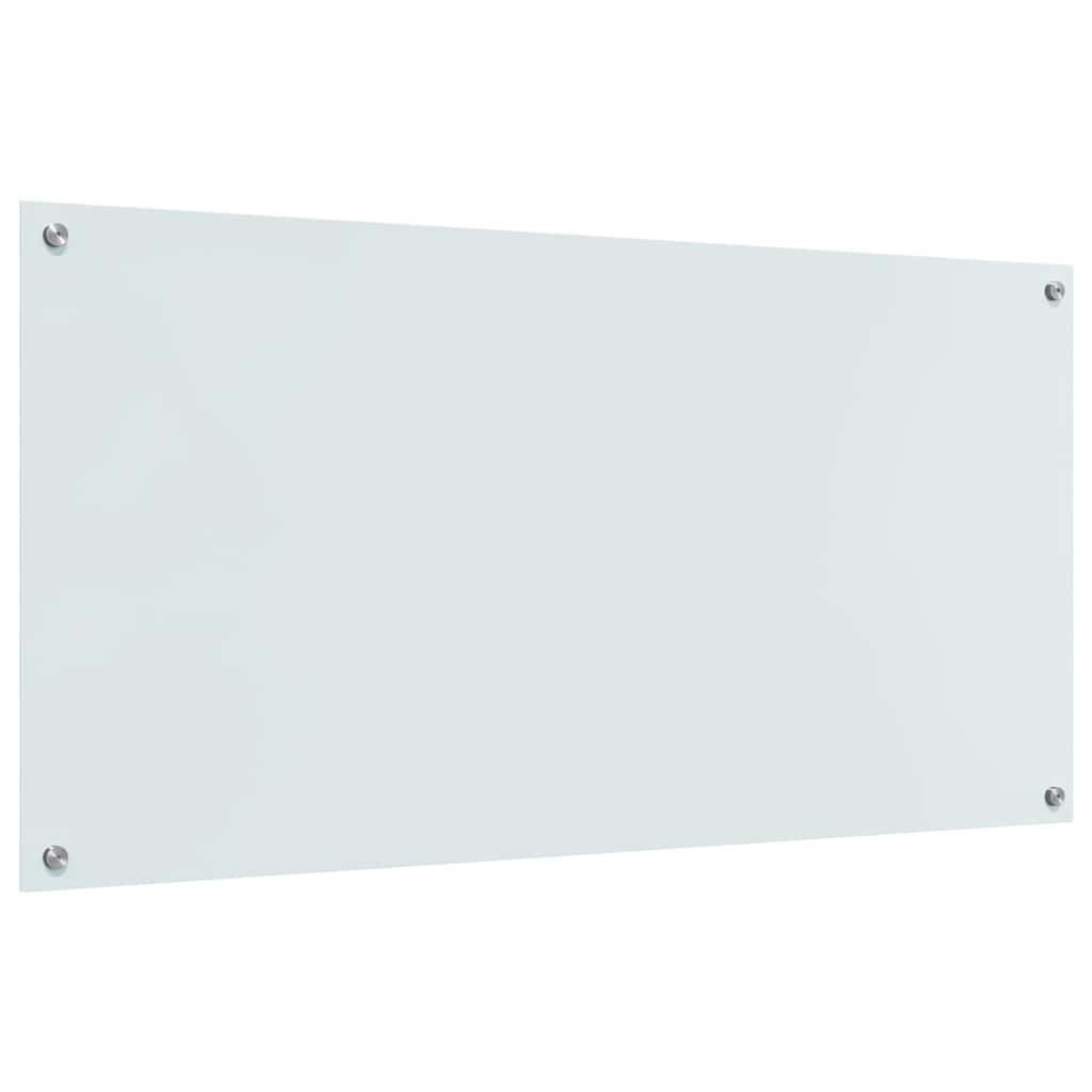 Schienale da cucina 2 pz Bianco 120 x 60 cm vetro temperato