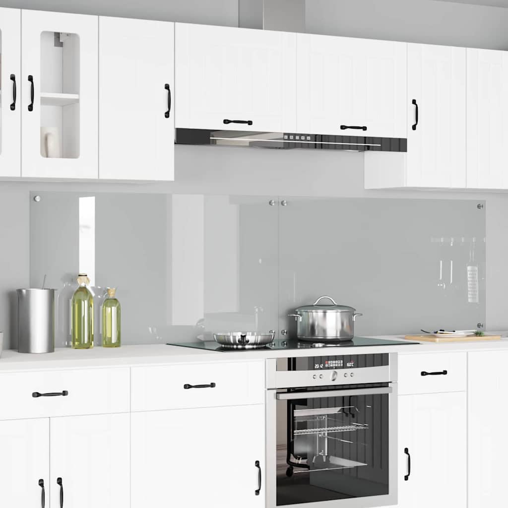 Schienale da cucina 2 pz Trasparente 110 x 60 cm