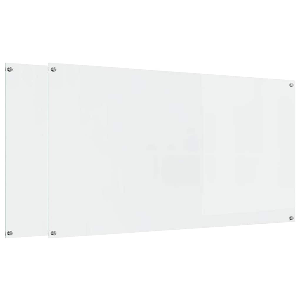 Schienale da cucina 2 pz Trasparente 110 x 60 cm