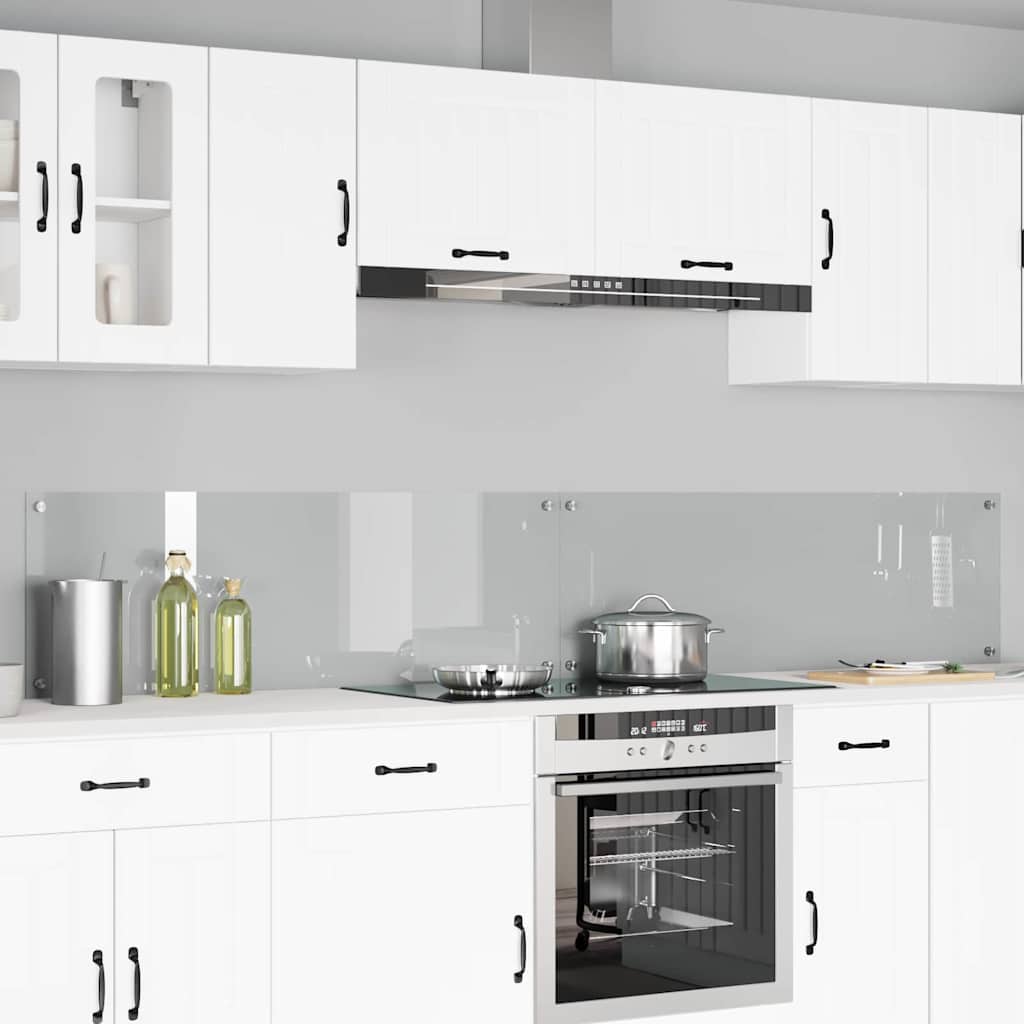 Schienale da cucina 2 pz Trasparente 120 x 40 cm
