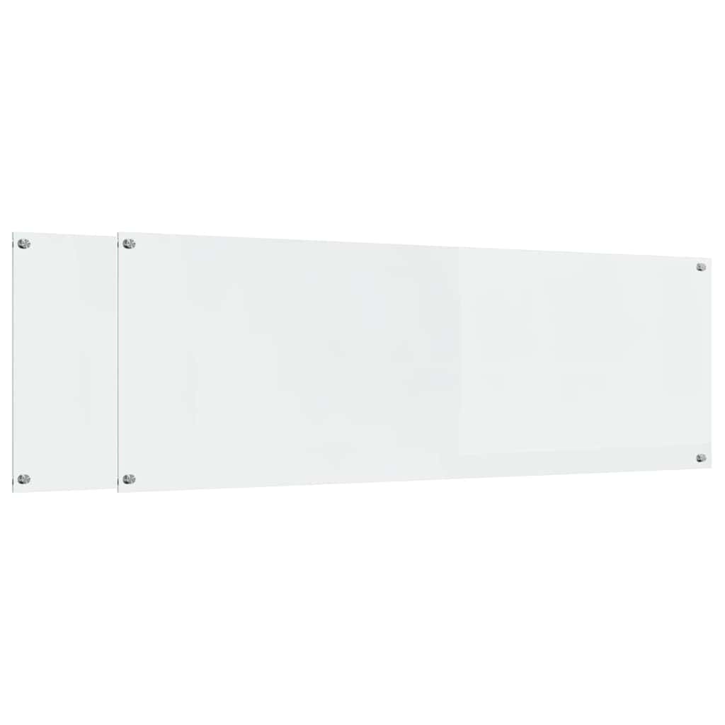 Schienale da cucina 2 pz Trasparente 120 x 40 cm