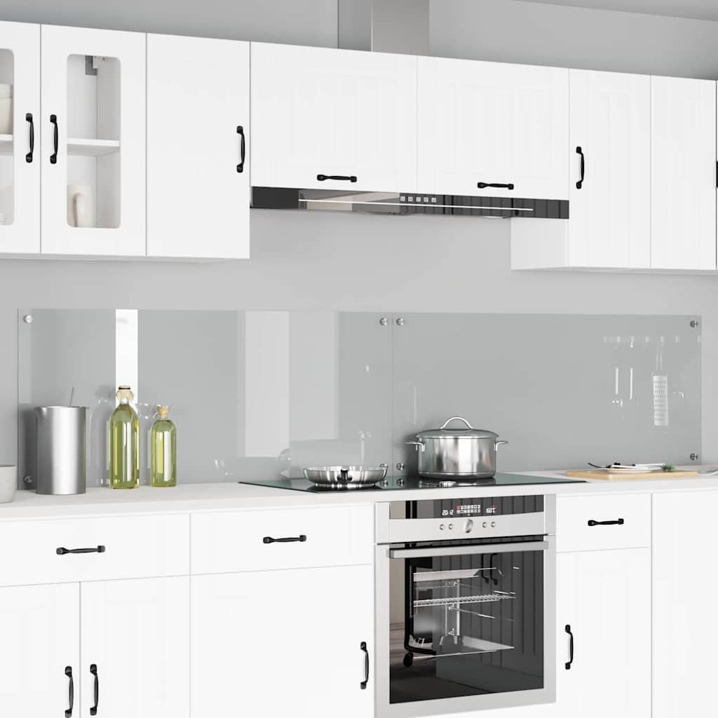 Schienale da cucina 2 pz Trasparente 120 x 50 cm