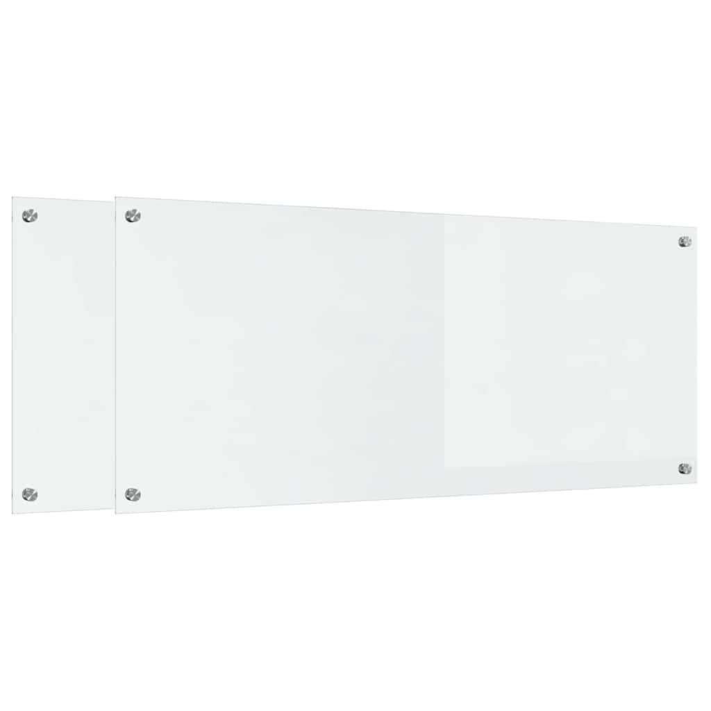 Schienale da cucina 2 pz Trasparente 120 x 50 cm