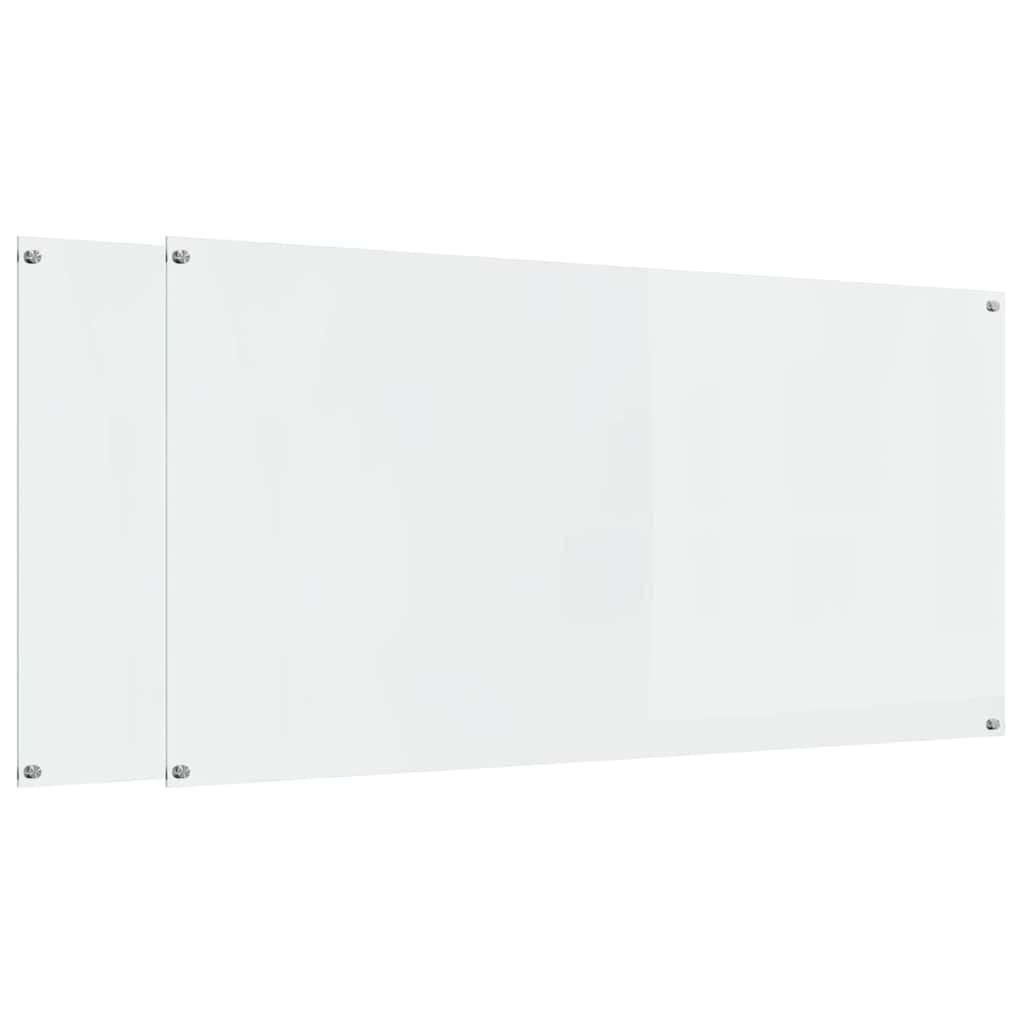 Schienale da cucina 2 pz Trasparente 120 x 60 cm