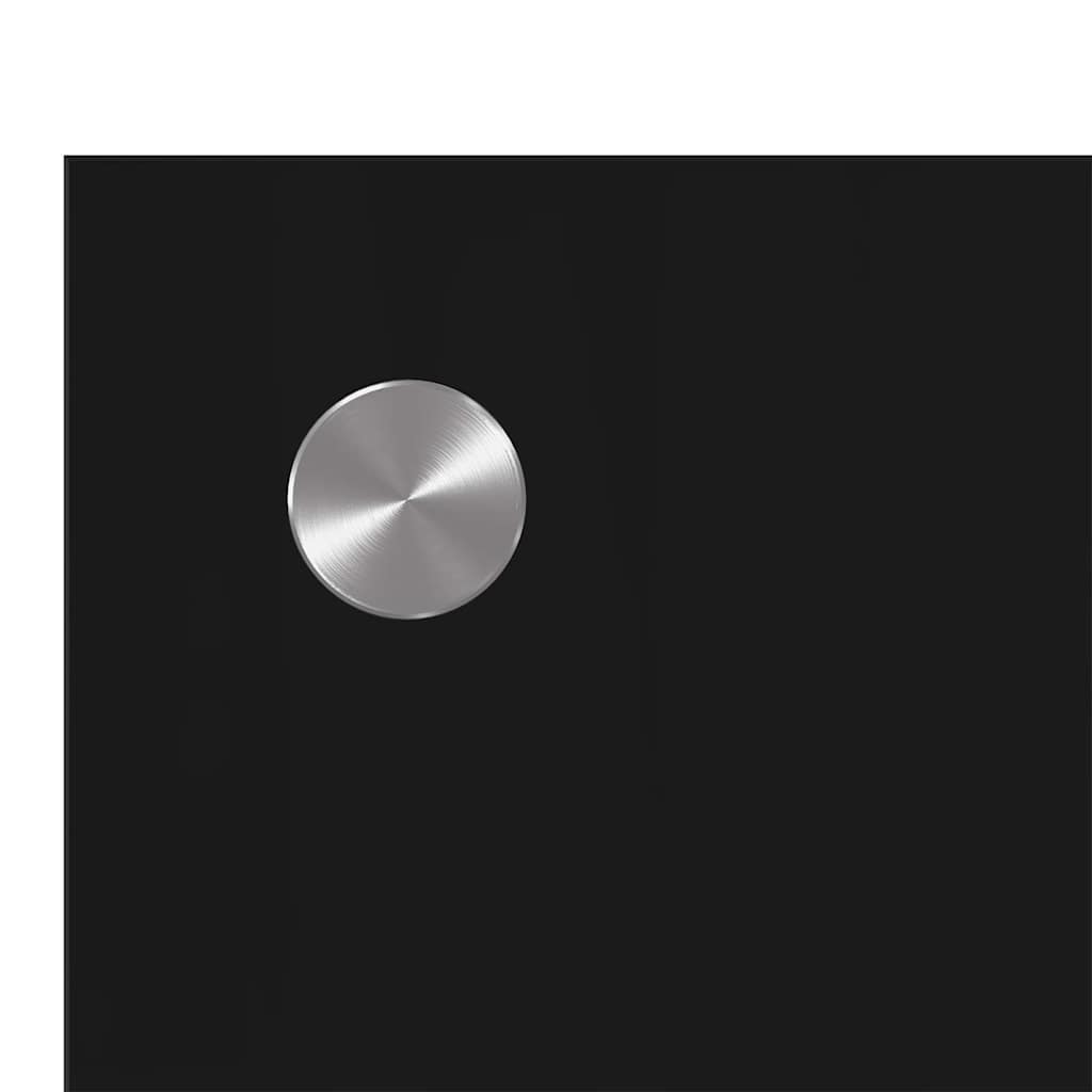 Schienale da cucina 2 pz Nero 110 x 50 cm vetro temperato