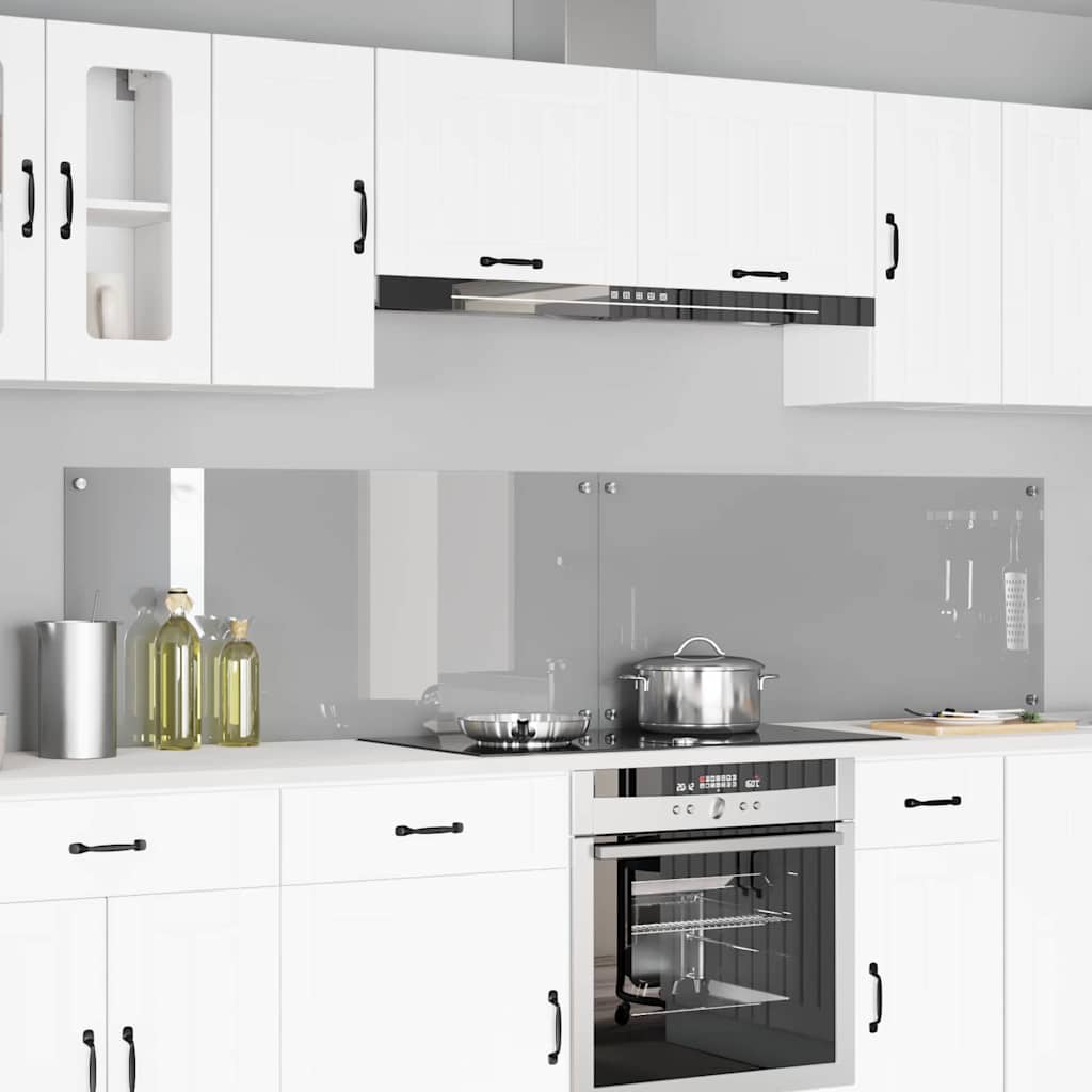Schienale da cucina 2 pz Grigio chiaro 110 x 50 cm
