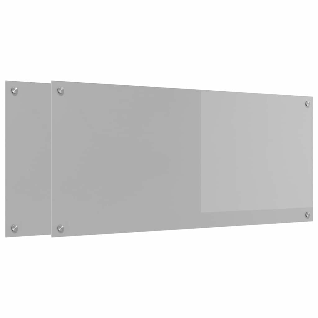 Schienale da cucina 2 pz Grigio chiaro 110 x 50 cm