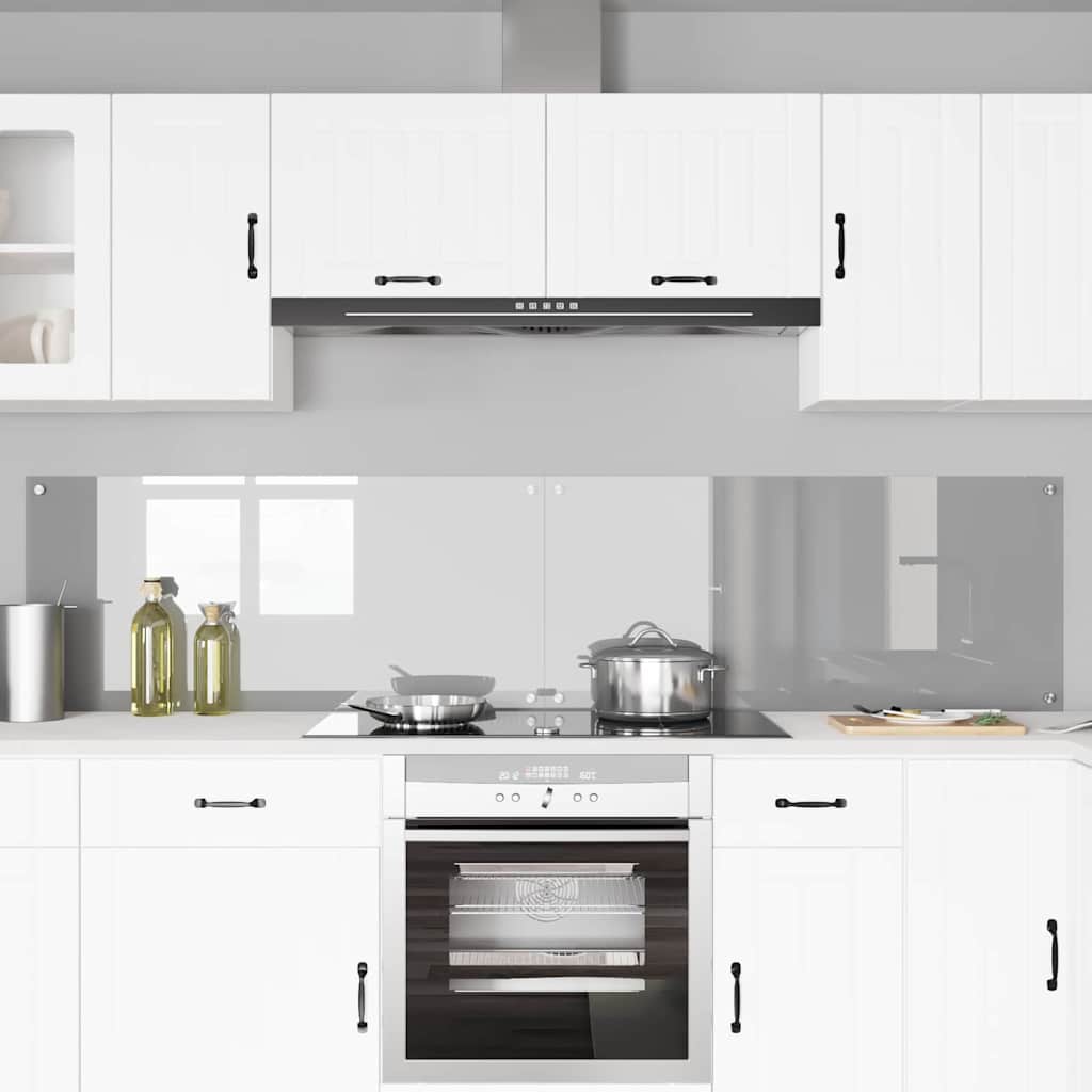 Schienale da cucina 2 pz Grigio chiaro 110 x 50 cm