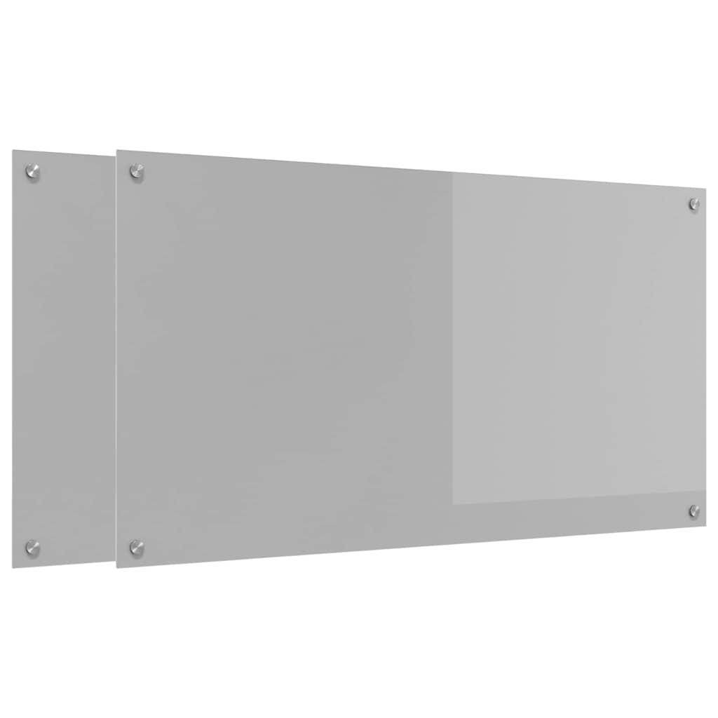 Schienale da cucina 2 pz Grigio chiaro 110 x 60 cm