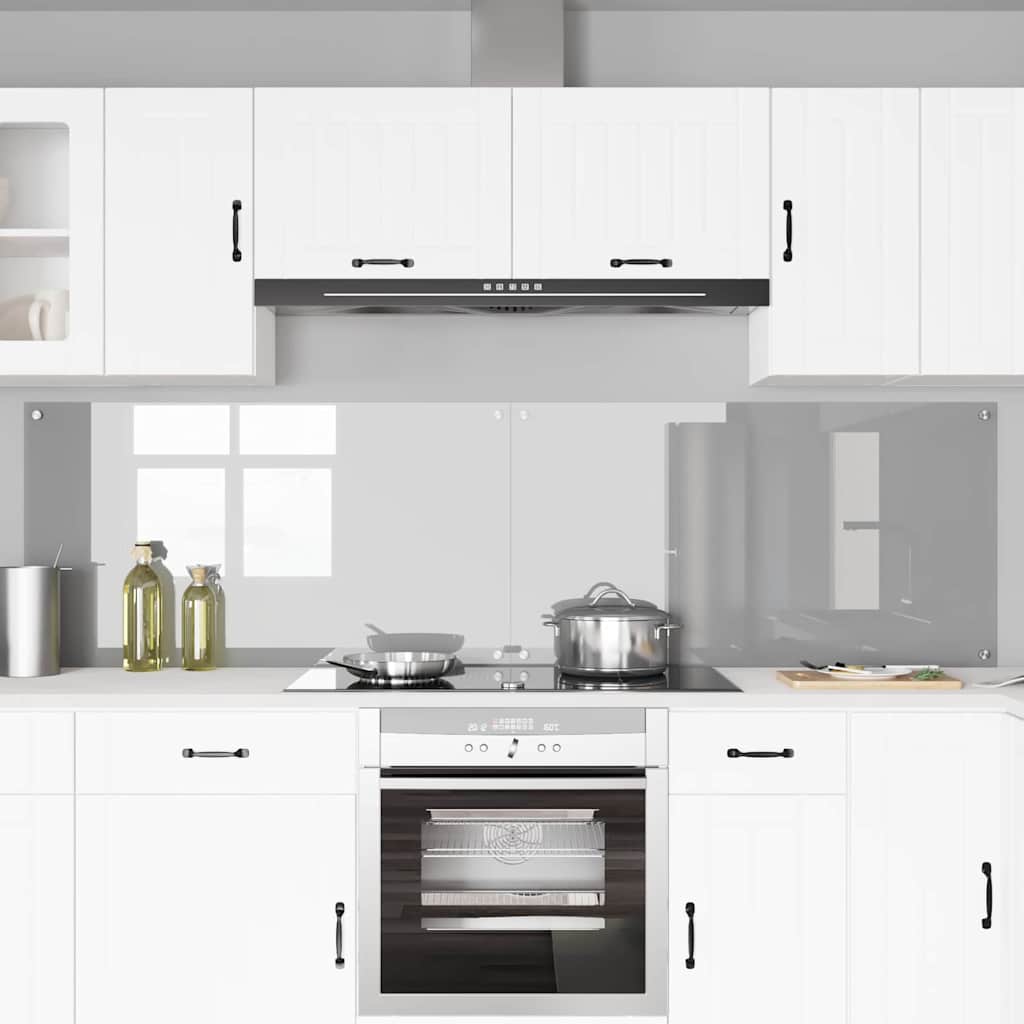Schienale da cucina 2 pz Grigio chiaro 110 x 60 cm