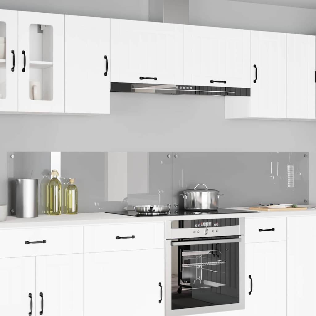 Schienale da cucina 2 pz Grigio chiaro 120 x 40 cm